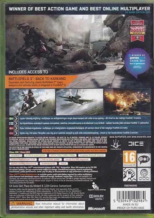 Battlefield 3 Limited Edition - XBOX 360 (B Grade) (Genbrug)